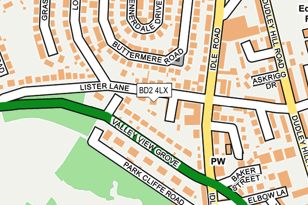 BD2 4LX map - OS OpenMap – Local (Ordnance Survey)