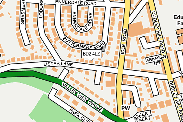 BD2 4LZ map - OS OpenMap – Local (Ordnance Survey)