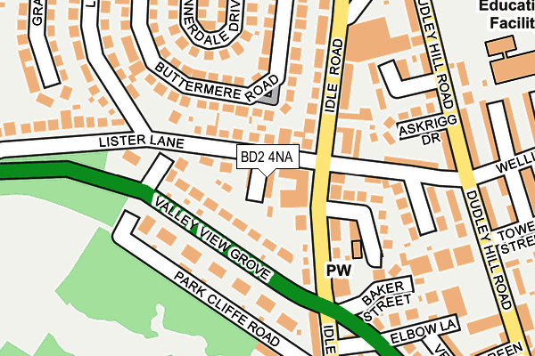 BD2 4NA map - OS OpenMap – Local (Ordnance Survey)