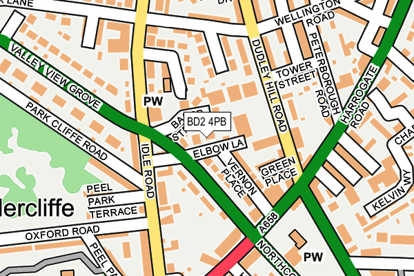 BD2 4PB map - OS OpenMap – Local (Ordnance Survey)