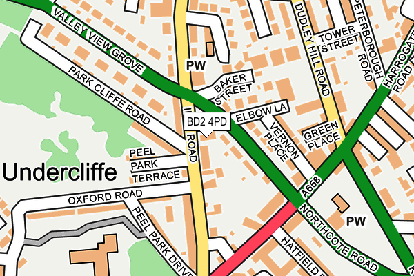 BD2 4PD map - OS OpenMap – Local (Ordnance Survey)