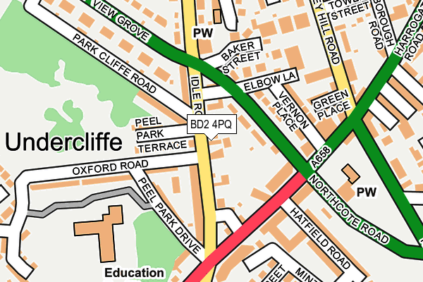 BD2 4PQ map - OS OpenMap – Local (Ordnance Survey)
