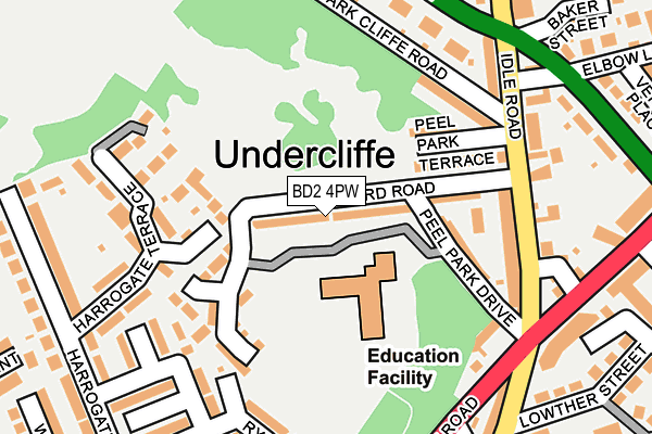 BD2 4PW map - OS OpenMap – Local (Ordnance Survey)