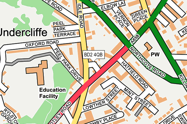 BD2 4QB map - OS OpenMap – Local (Ordnance Survey)