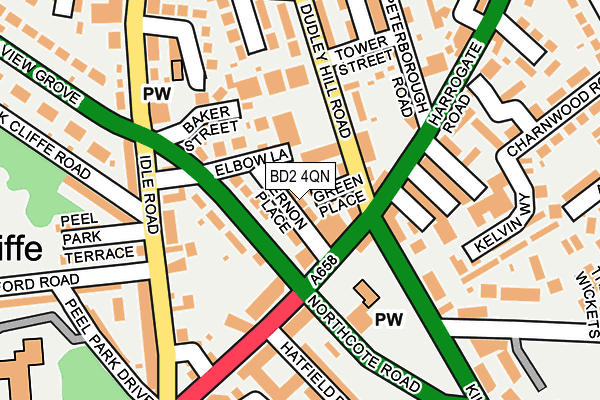 BD2 4QN map - OS OpenMap – Local (Ordnance Survey)
