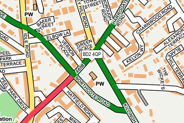 BD2 4QP map - OS OpenMap – Local (Ordnance Survey)