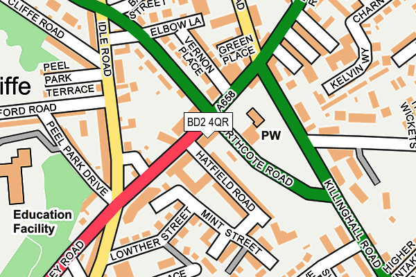 BD2 4QR map - OS OpenMap – Local (Ordnance Survey)