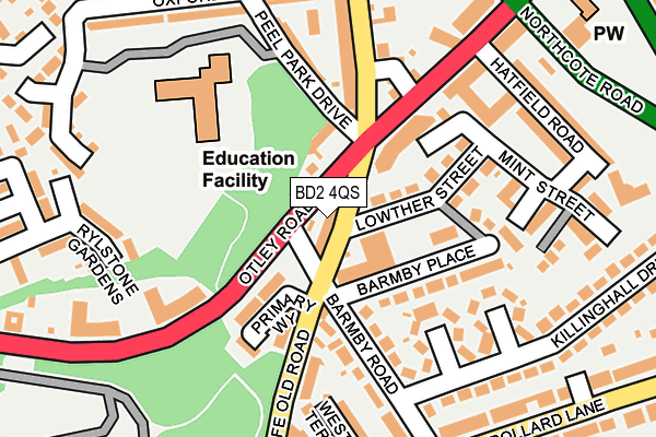 BD2 4QS map - OS OpenMap – Local (Ordnance Survey)