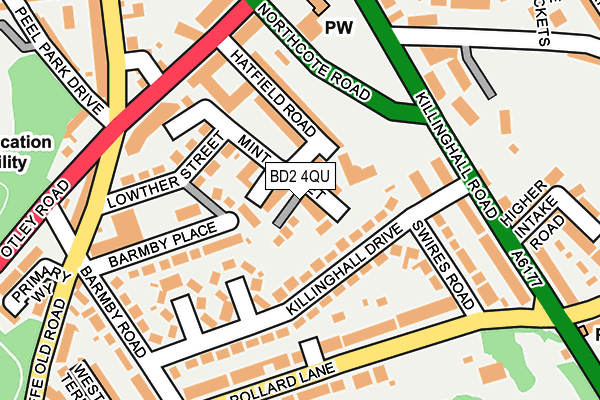 BD2 4QU map - OS OpenMap – Local (Ordnance Survey)