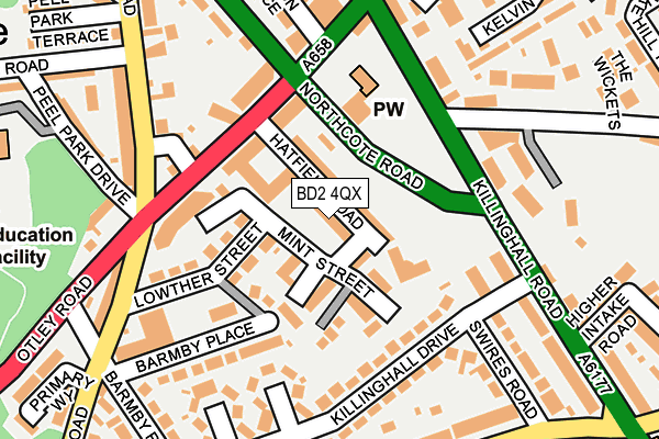 BD2 4QX map - OS OpenMap – Local (Ordnance Survey)