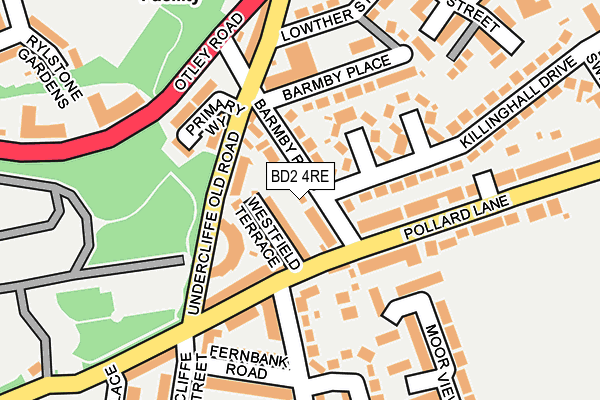 BD2 4RE map - OS OpenMap – Local (Ordnance Survey)