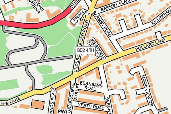 BD2 4RH map - OS OpenMap – Local (Ordnance Survey)