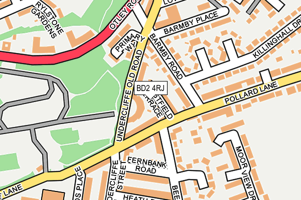 BD2 4RJ map - OS OpenMap – Local (Ordnance Survey)
