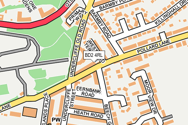 BD2 4RL map - OS OpenMap – Local (Ordnance Survey)