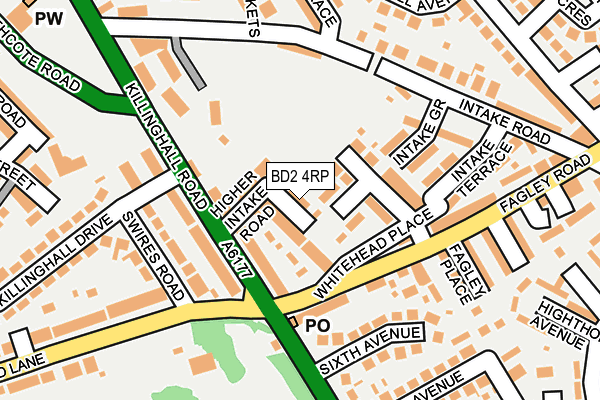 BD2 4RP map - OS OpenMap – Local (Ordnance Survey)