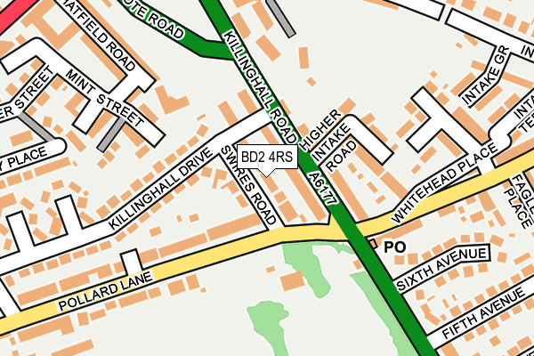 BD2 4RS map - OS OpenMap – Local (Ordnance Survey)