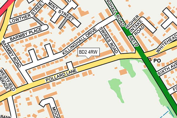 BD2 4RW map - OS OpenMap – Local (Ordnance Survey)