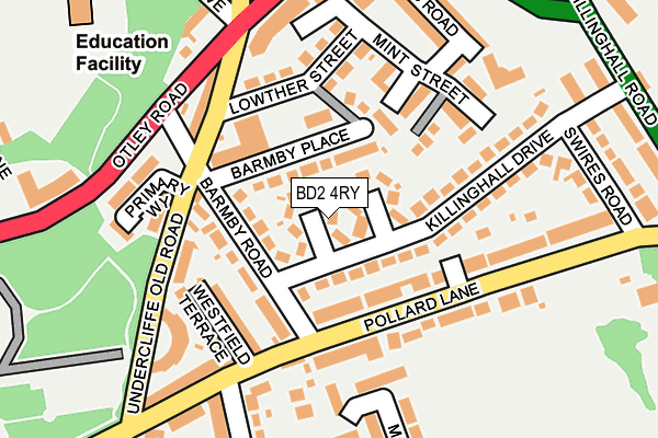 BD2 4RY map - OS OpenMap – Local (Ordnance Survey)