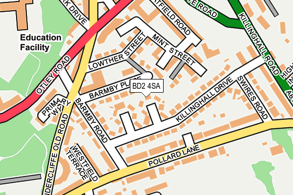 BD2 4SA map - OS OpenMap – Local (Ordnance Survey)