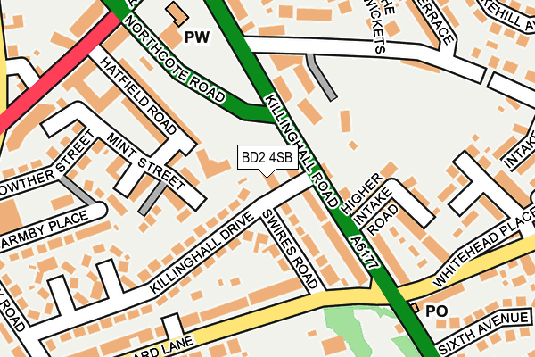 BD2 4SB map - OS OpenMap – Local (Ordnance Survey)