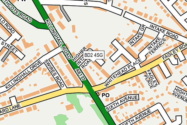 BD2 4SG map - OS OpenMap – Local (Ordnance Survey)