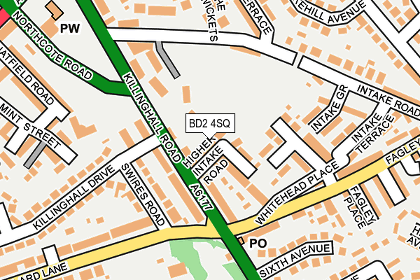 BD2 4SQ map - OS OpenMap – Local (Ordnance Survey)