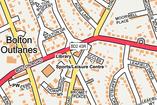 BD2 4SR map - OS OpenMap – Local (Ordnance Survey)