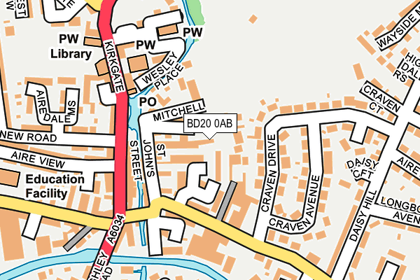 BD20 0AB map - OS OpenMap – Local (Ordnance Survey)