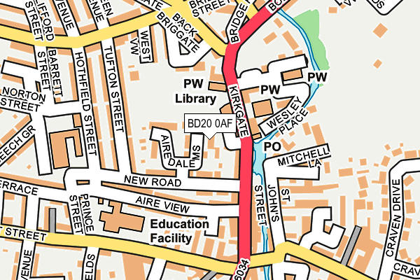 BD20 0AF map - OS OpenMap – Local (Ordnance Survey)