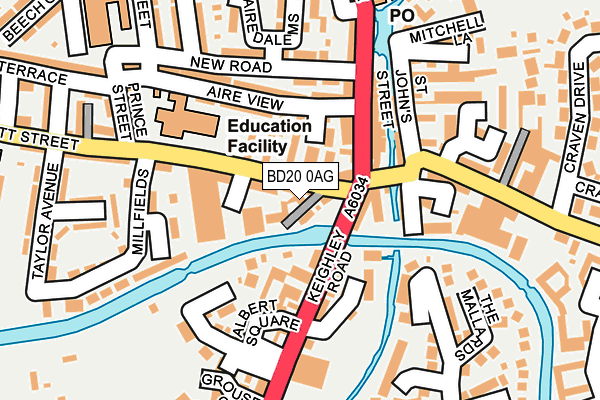 BD20 0AG map - OS OpenMap – Local (Ordnance Survey)