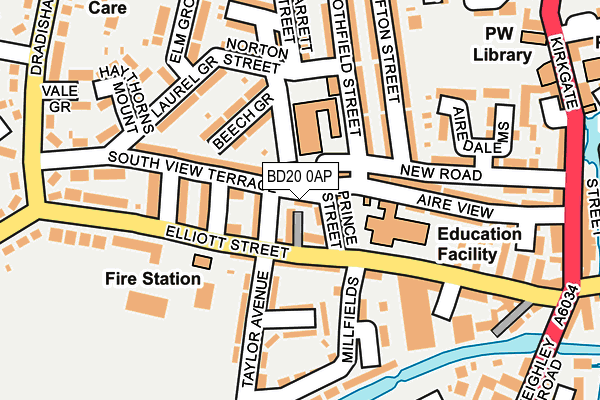 BD20 0AP map - OS OpenMap – Local (Ordnance Survey)