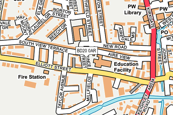 BD20 0AR map - OS OpenMap – Local (Ordnance Survey)