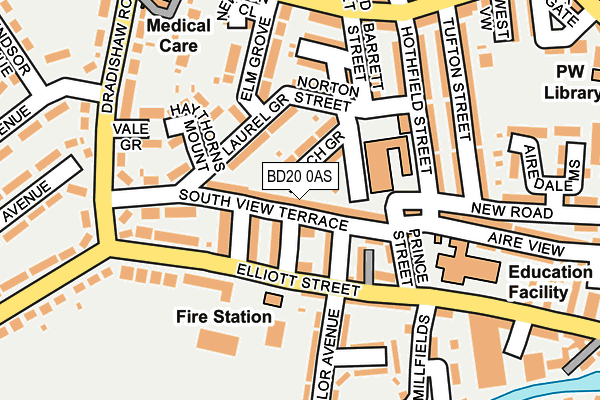 BD20 0AS map - OS OpenMap – Local (Ordnance Survey)