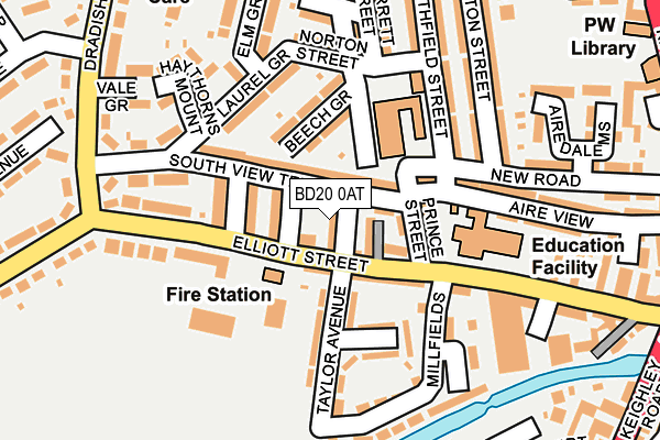 BD20 0AT map - OS OpenMap – Local (Ordnance Survey)