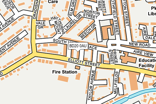 BD20 0AU map - OS OpenMap – Local (Ordnance Survey)