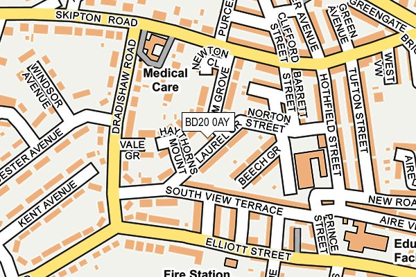 BD20 0AY map - OS OpenMap – Local (Ordnance Survey)