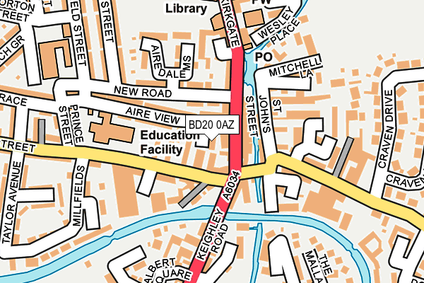 BD20 0AZ map - OS OpenMap – Local (Ordnance Survey)