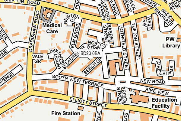 BD20 0BA map - OS OpenMap – Local (Ordnance Survey)