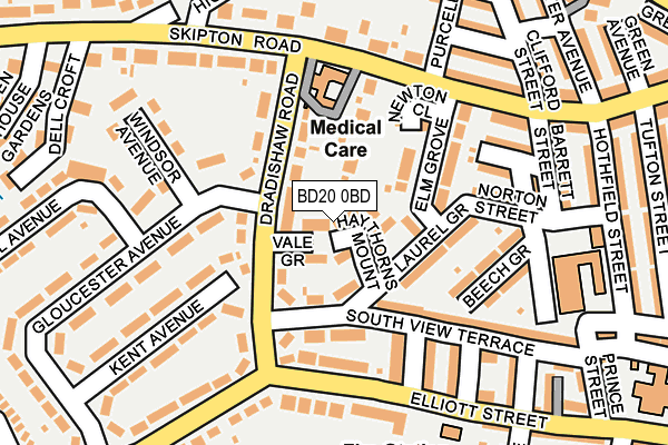 BD20 0BD map - OS OpenMap – Local (Ordnance Survey)