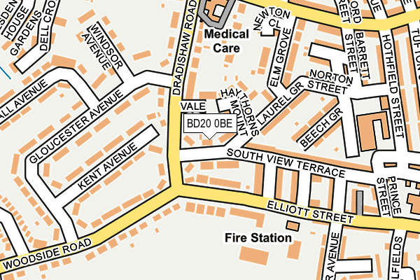 BD20 0BE map - OS OpenMap – Local (Ordnance Survey)