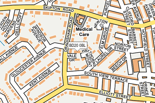 BD20 0BL map - OS OpenMap – Local (Ordnance Survey)