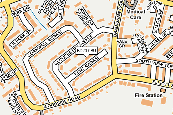 BD20 0BU map - OS OpenMap – Local (Ordnance Survey)