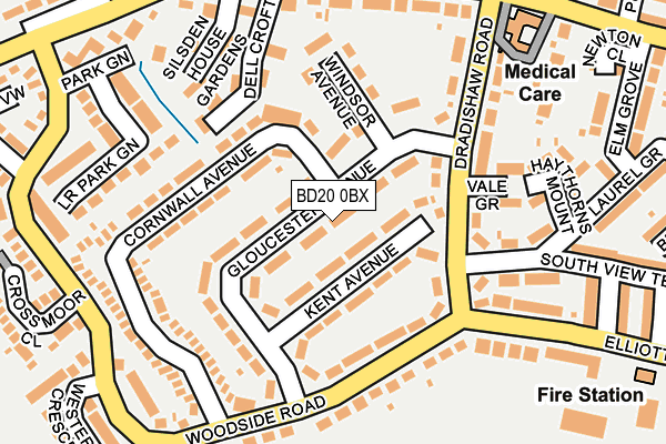 BD20 0BX map - OS OpenMap – Local (Ordnance Survey)