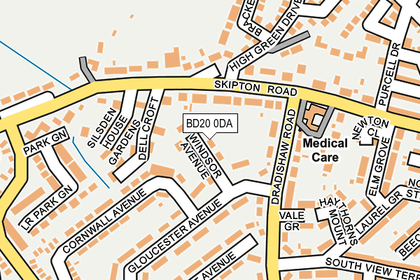 BD20 0DA map - OS OpenMap – Local (Ordnance Survey)