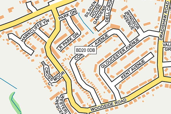 BD20 0DB map - OS OpenMap – Local (Ordnance Survey)