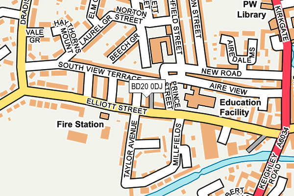 BD20 0DJ map - OS OpenMap – Local (Ordnance Survey)