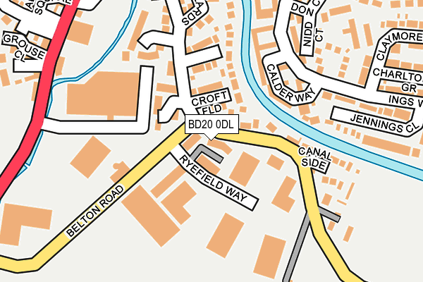 BD20 0DL map - OS OpenMap – Local (Ordnance Survey)
