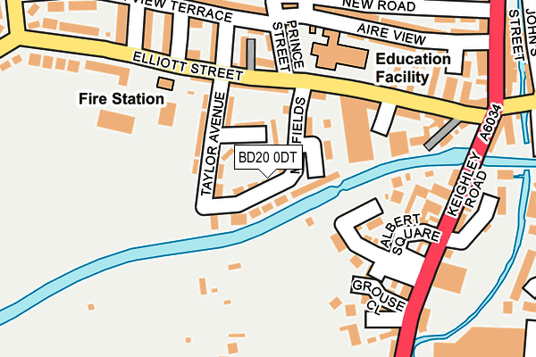 BD20 0DT map - OS OpenMap – Local (Ordnance Survey)