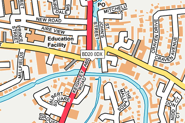 BD20 0DX map - OS OpenMap – Local (Ordnance Survey)