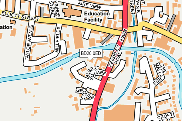 BD20 0ED map - OS OpenMap – Local (Ordnance Survey)